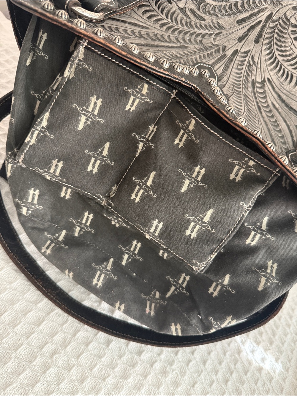 American West Black & Gray Western Bag - Picture 6 of 14